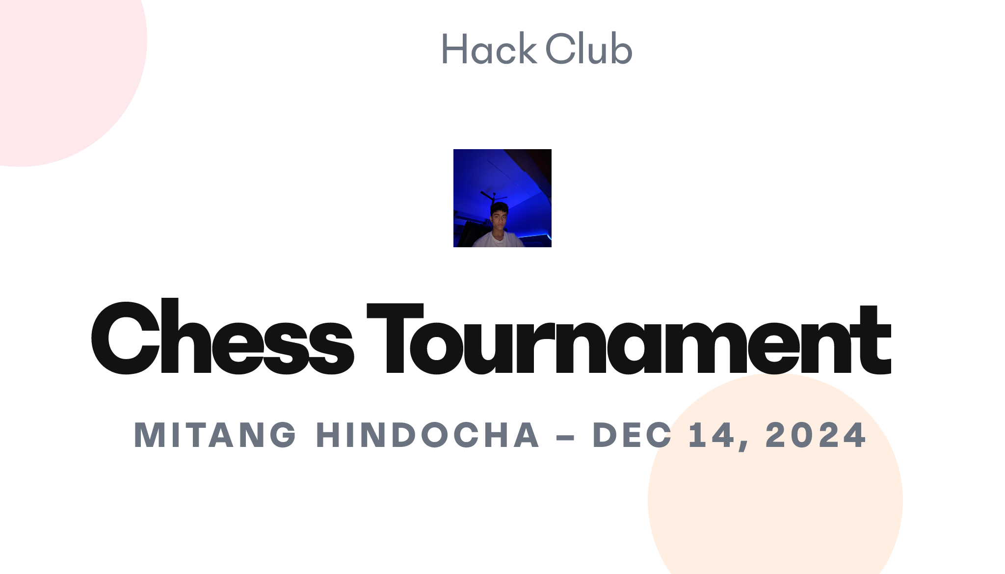 Chess Tournament – Hack Club Events