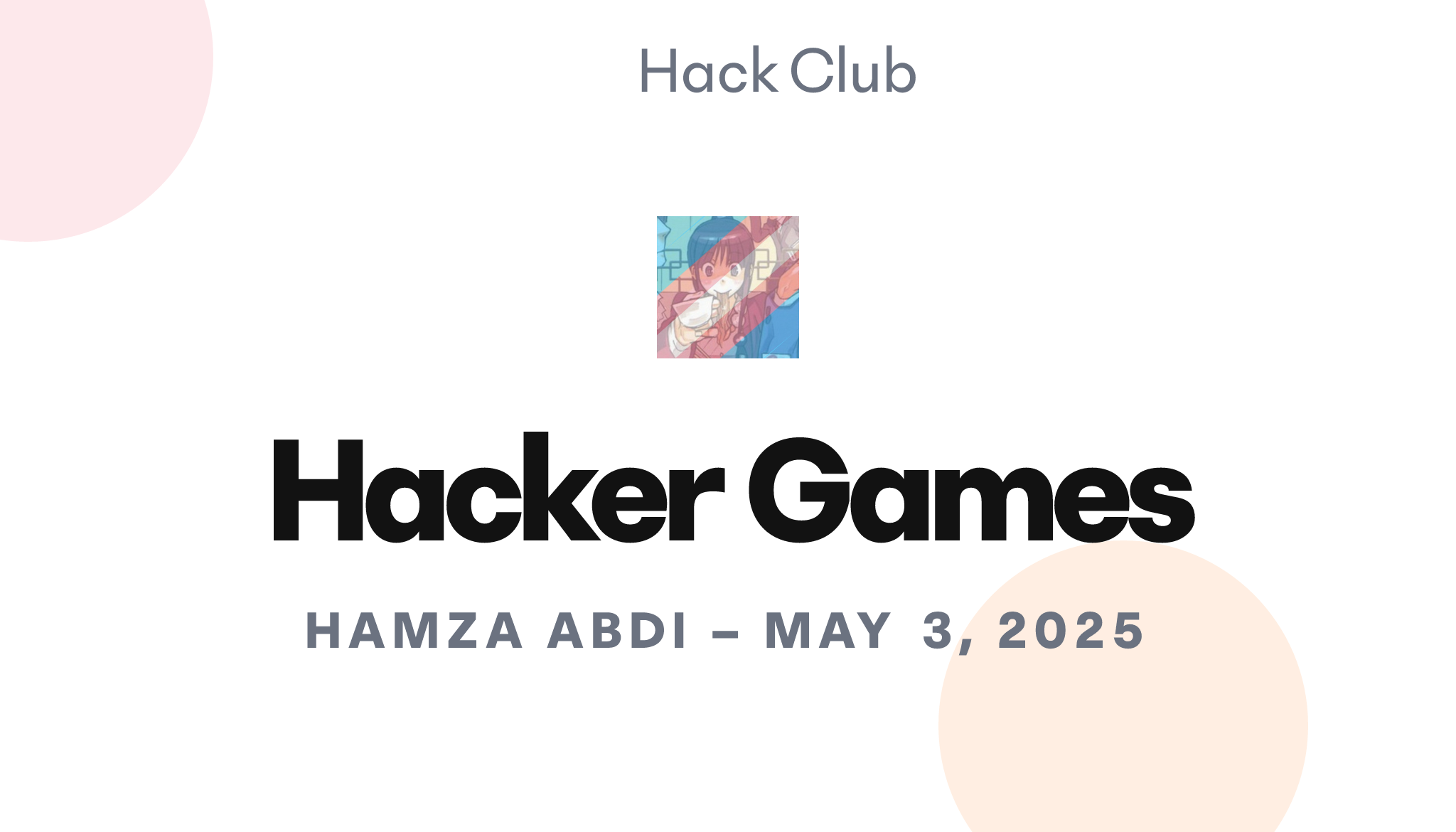 Hacker Games – Hack Club Events