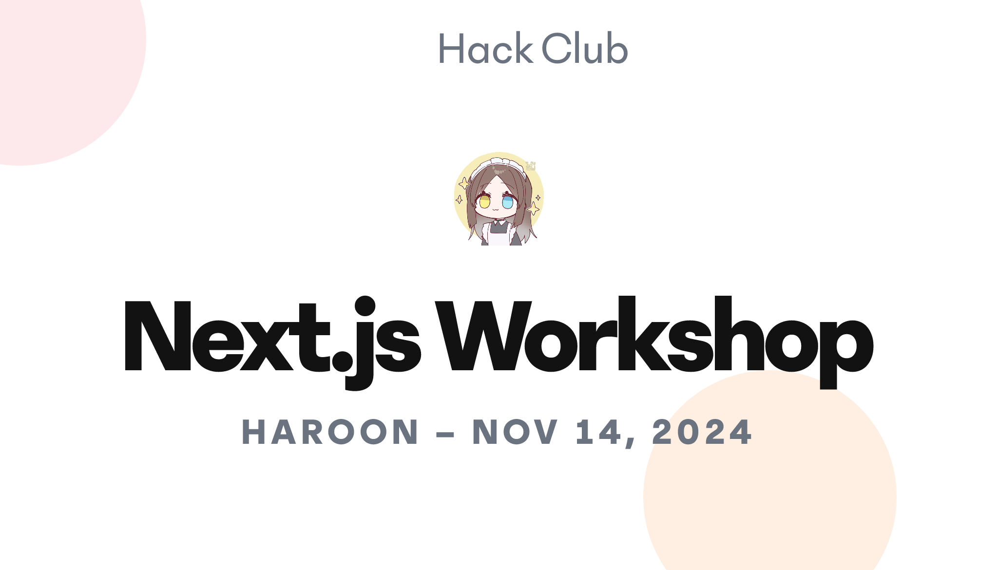 Next.js Workshop – Hack Club Events