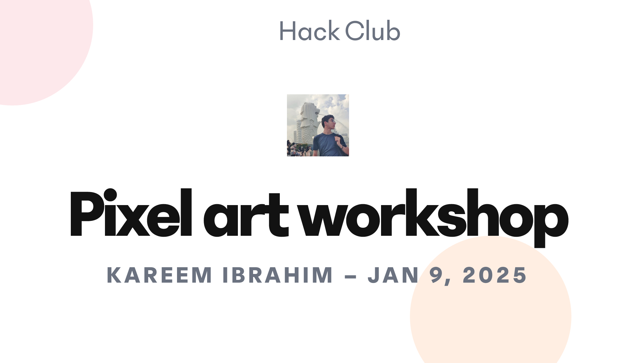 Pixel art workshop – Hack Club Events