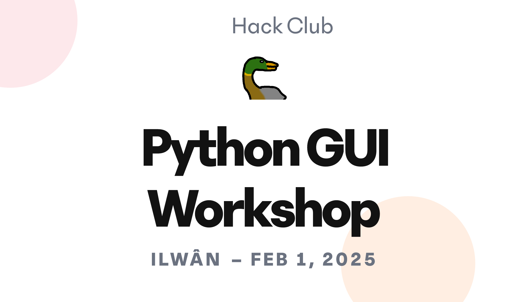 Python GUI Workshop – Hack Club Events
