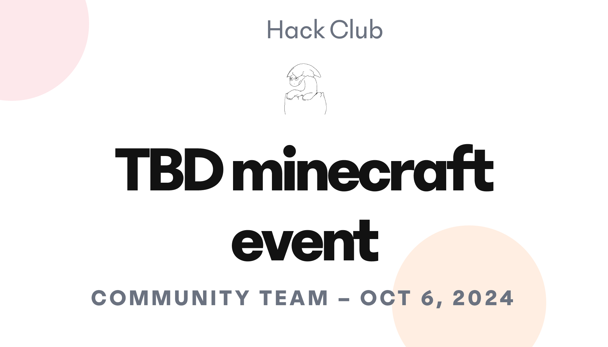 TBD minecraft event – Hack Club Events