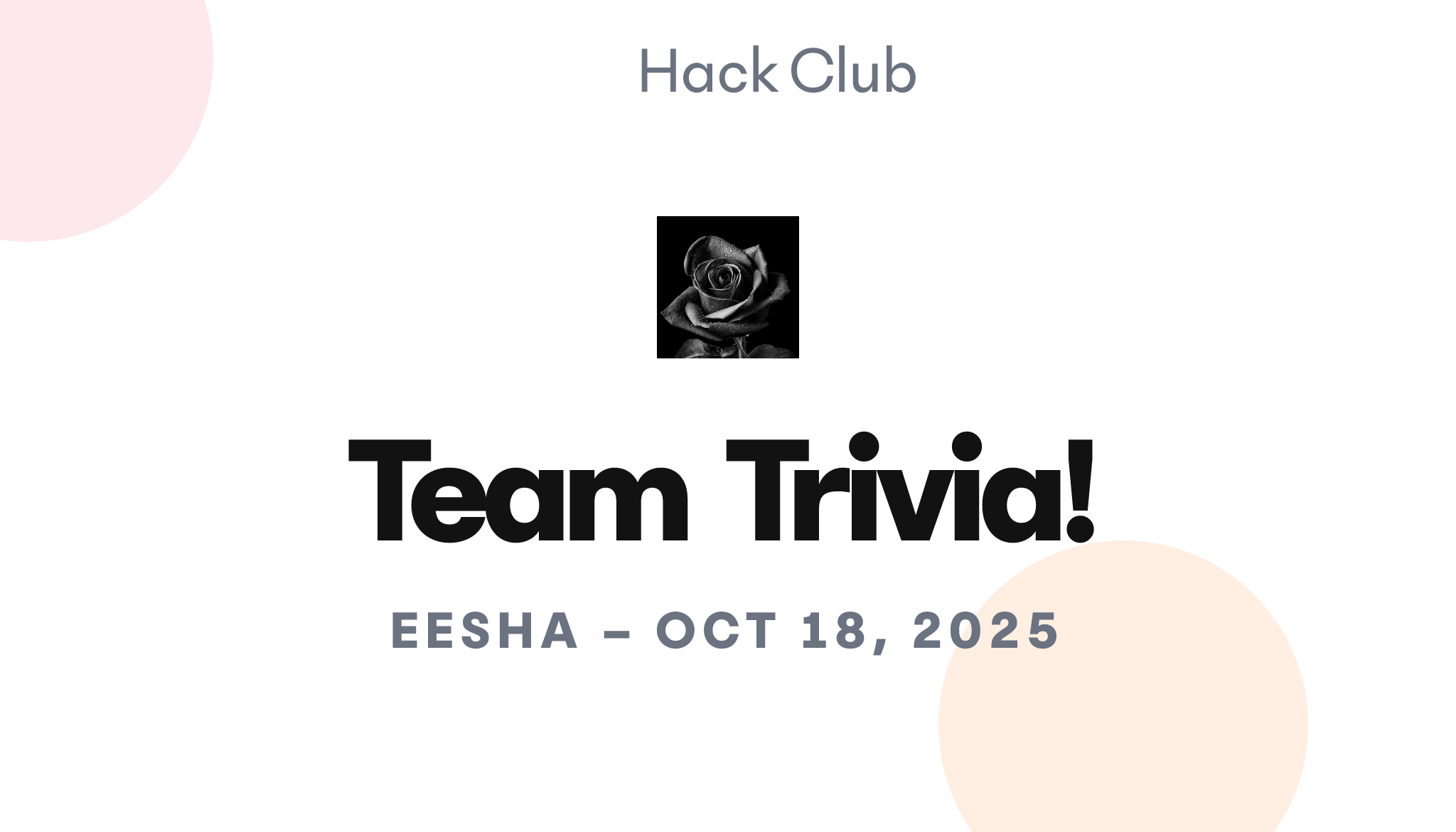Team Trivia! – Hack Club Events