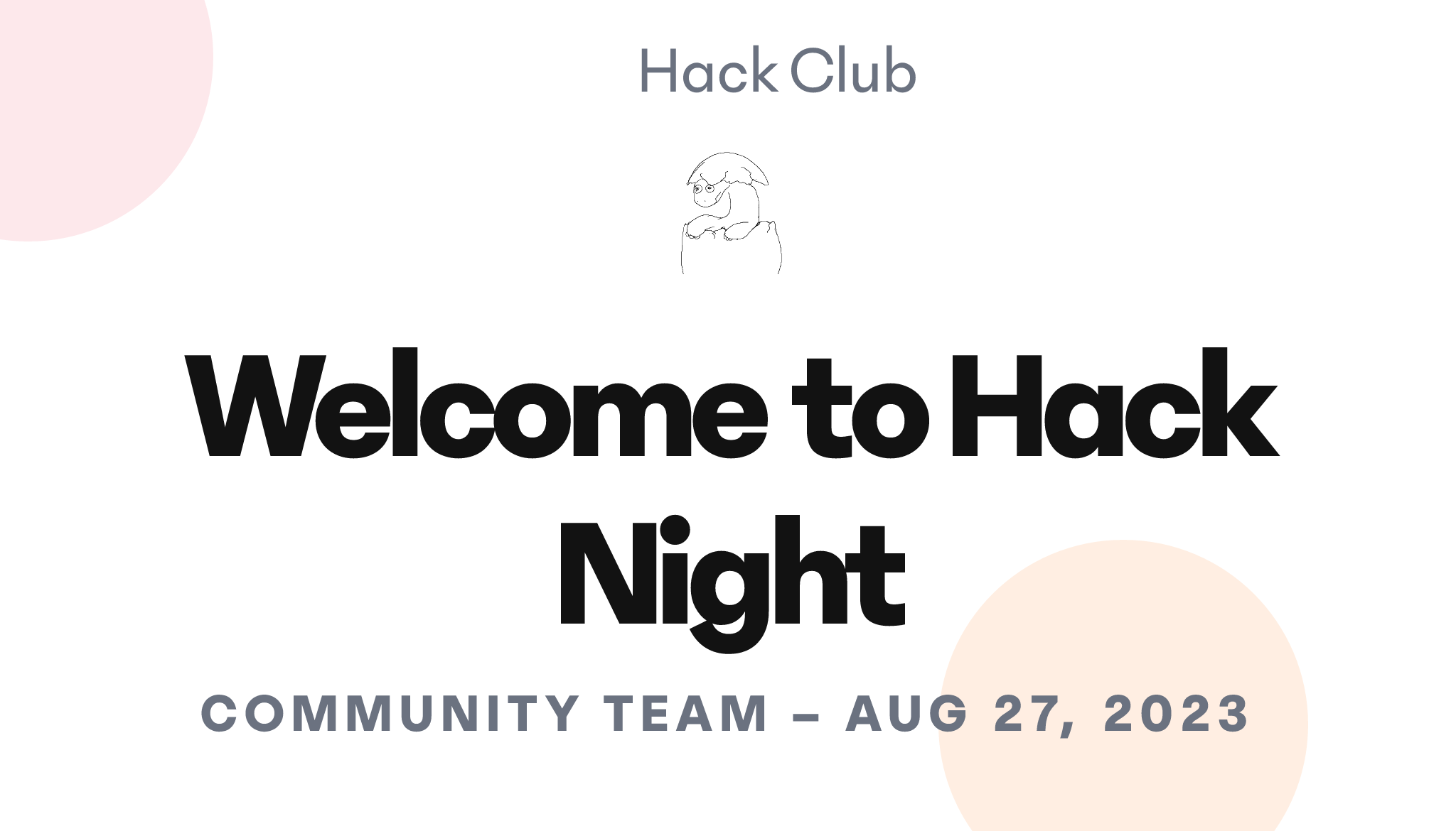 Welcome to Hack Night – Hack Club Events